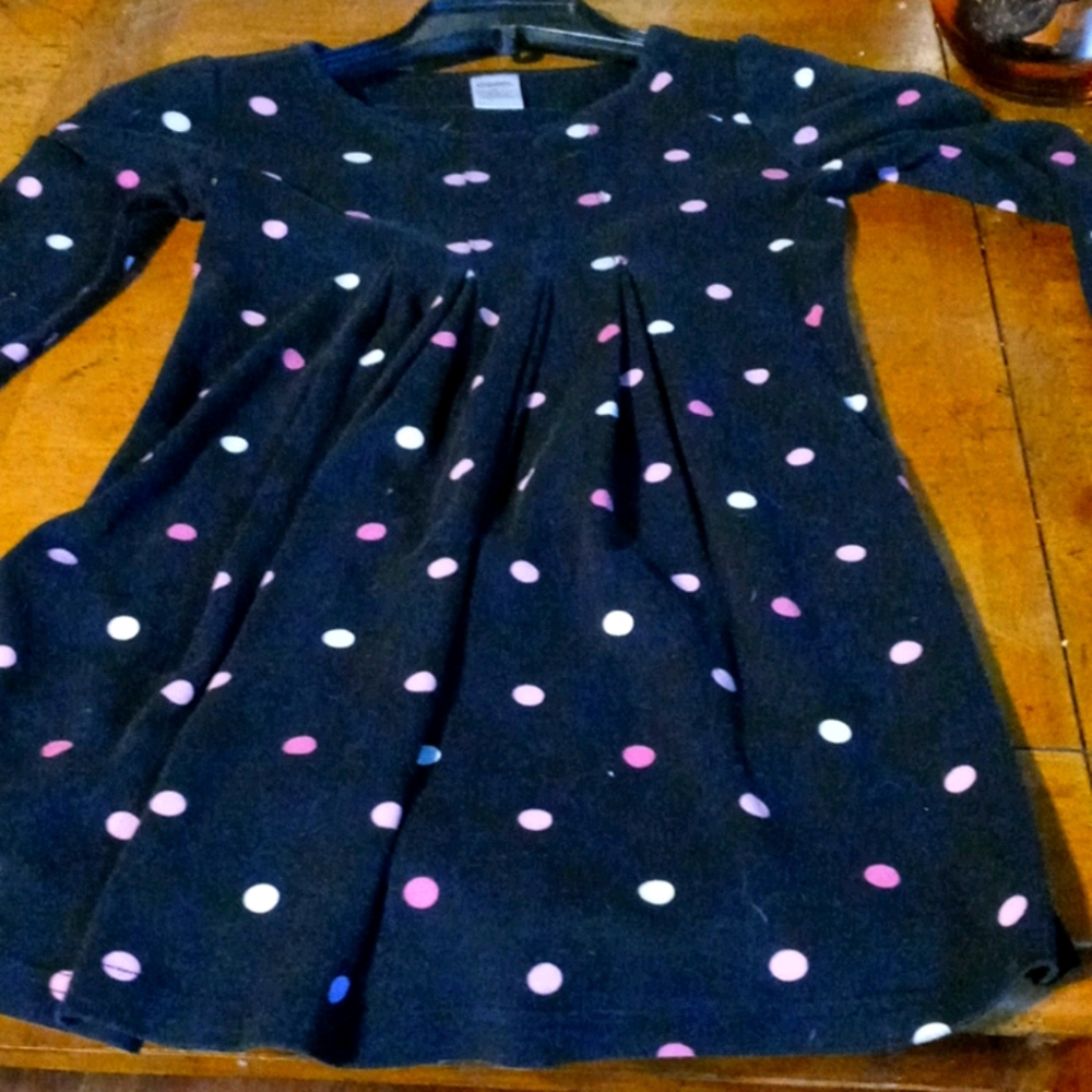 Black polka dot dress